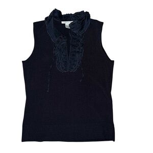 Peter Nygard black silk blend top size medium